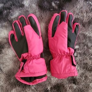 Girls pink and black Gordini snow gloves size M